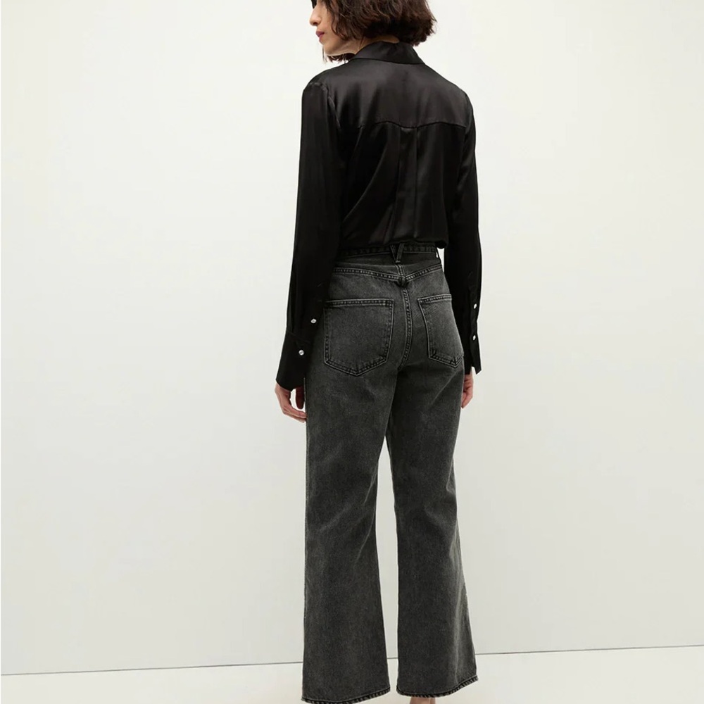 Veronica beard grey straight leg sparkle side jeans - Picture 3 of 6
